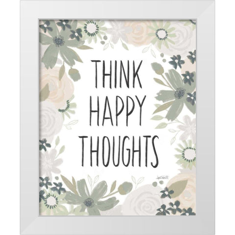 Happy Thoughts IV White Modern Wood Framed Art Print by Tavoletti, Anne