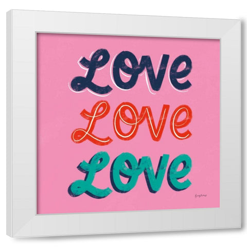 Love Letters III White Modern Wood Framed Art Print by Thorns, Becky