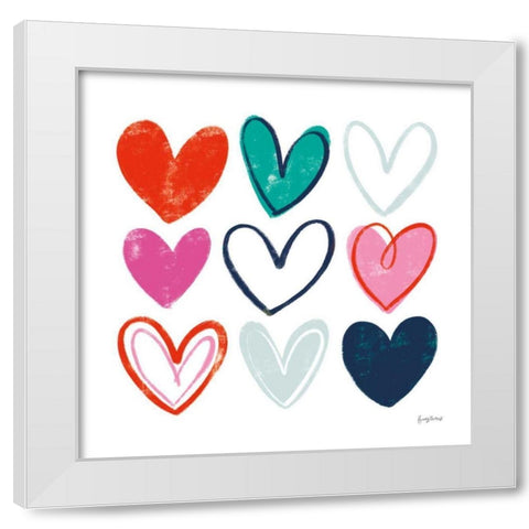 Love Letters VI White Modern Wood Framed Art Print by Thorns, Becky
