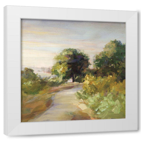 Bright Eucalyptus Trail White Modern Wood Framed Art Print by Nai, Danhui