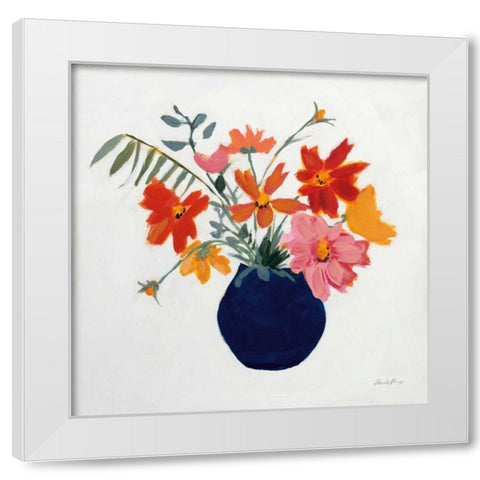 Simplicity Bouquet II White Modern Wood Framed Art Print by Munger, Pamela
