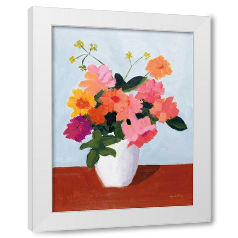 Brightness in Bloom White Modern Wood Framed Art Print by Munger, Pamela