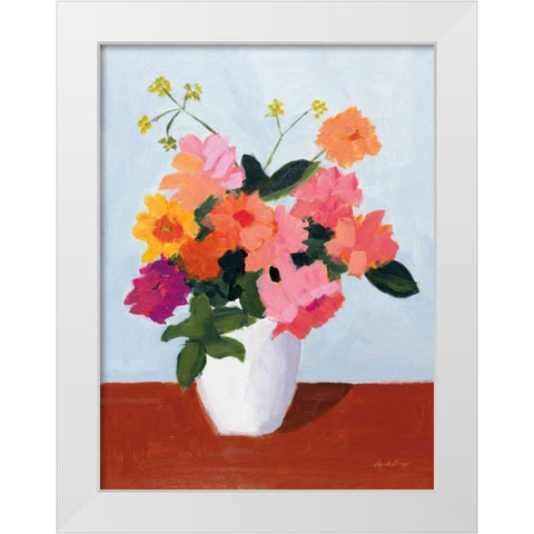 Brightness in Bloom White Modern Wood Framed Art Print by Munger, Pamela