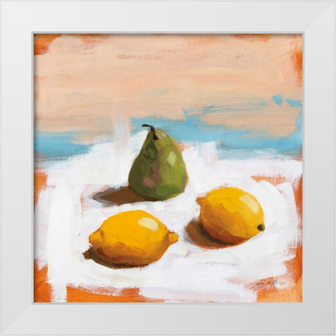 Fruit and Cheer II White Modern Wood Framed Art Print by Munger, Pamela