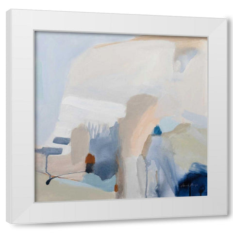 Transitions White Modern Wood Framed Art Print by Munger, Pamela