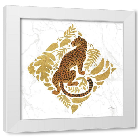 Big Cat Beauty VI Gold White Modern Wood Framed Art Print by Penner, Janelle