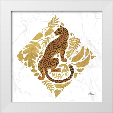 Big Cat Beauty VI Gold White Modern Wood Framed Art Print by Penner, Janelle