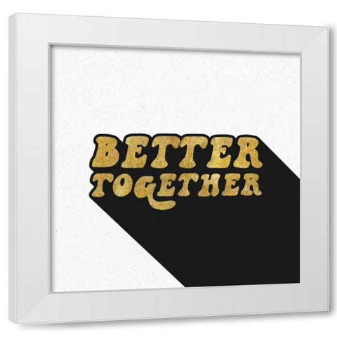Better Together II BG White Modern Wood Framed Art Print by Wild Apple Portfolio