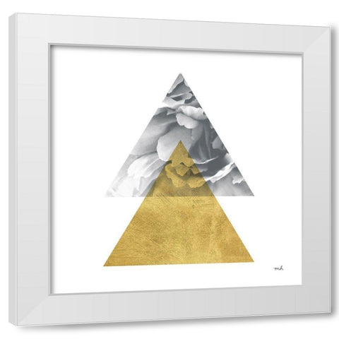 Blossoms II Gold White Modern Wood Framed Art Print by Hershey, Moira