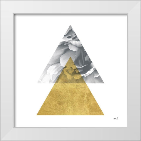 Blossoms II Gold White Modern Wood Framed Art Print by Hershey, Moira