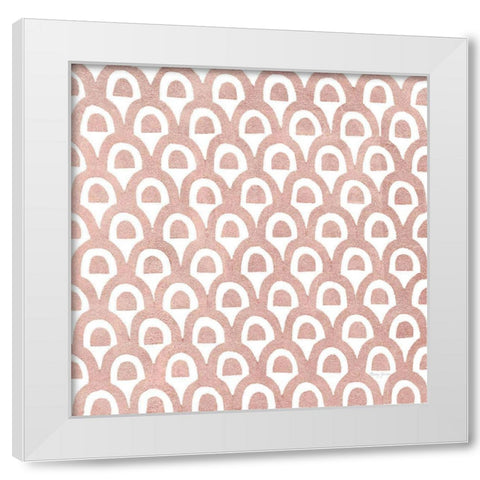 Simply Elegant XII Rose Gold Crop White Modern Wood Framed Art Print by Green, Nancy