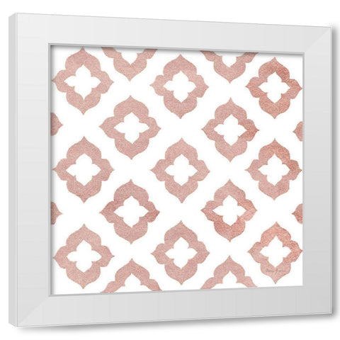 Simply Elegant XIV Rose Gold Crop White Modern Wood Framed Art Print by Green, Nancy
