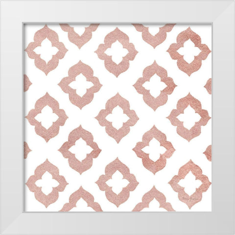 Simply Elegant XIV Rose Gold Crop White Modern Wood Framed Art Print by Green, Nancy