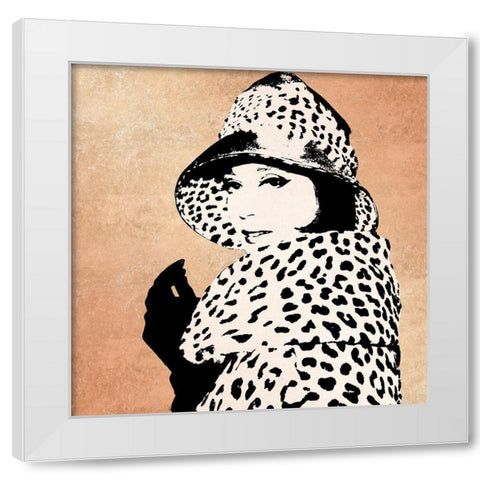 Fashion News II Rose Gold White Modern Wood Framed Art Print by Wild Apple Portfolio
