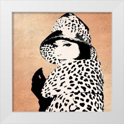 Fashion News II Rose Gold White Modern Wood Framed Art Print by Wild Apple Portfolio