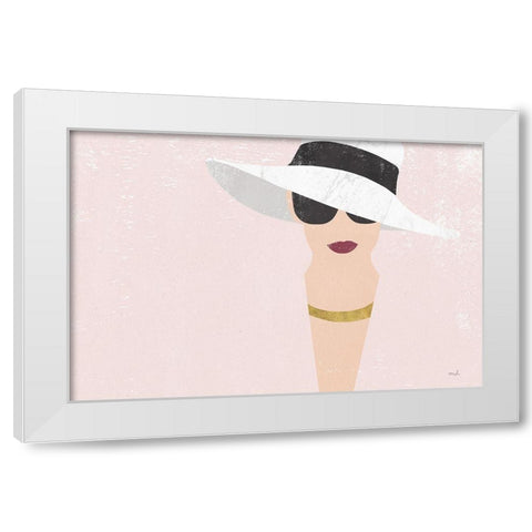 Fashion Forward Rose Gold White Modern Wood Framed Art Print by Hershey, Moira