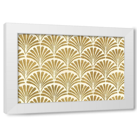 Winged Study Pattern VIII Gold Crop White Modern Wood Framed Art Print by Penner, Janelle