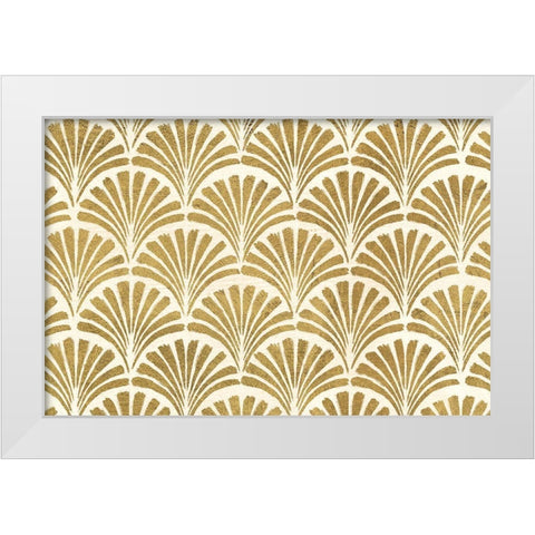 Winged Study Pattern VIII Gold Crop White Modern Wood Framed Art Print by Penner, Janelle