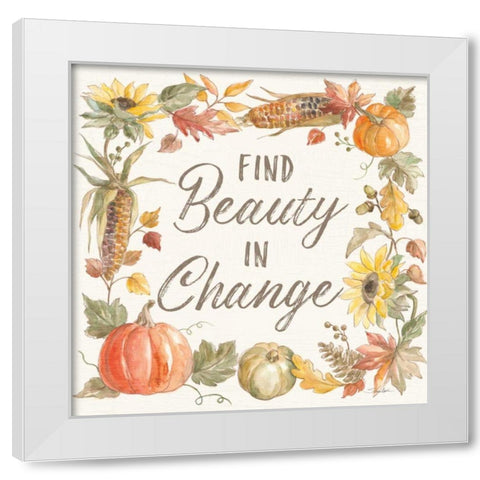 Happy Harvest III White Modern Wood Framed Art Print by Vassileva, Silvia