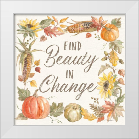 Happy Harvest III White Modern Wood Framed Art Print by Vassileva, Silvia