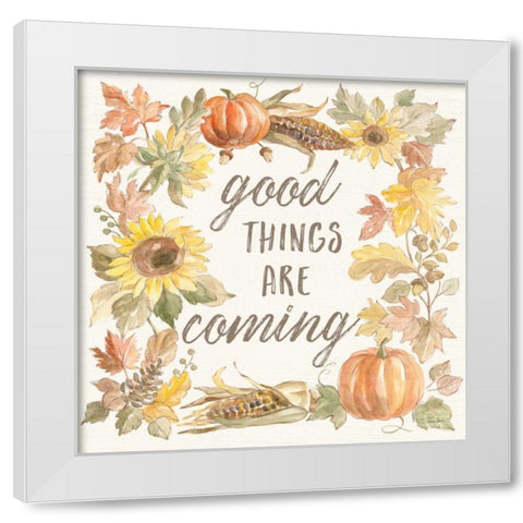 Happy Harvest IV White Modern Wood Framed Art Print by Vassileva, Silvia