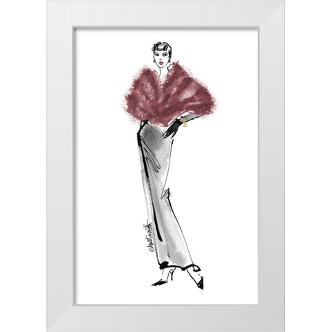 Fifties Fashion I v2 Plum White Modern Wood Framed Art Print by Tavoletti, Anne