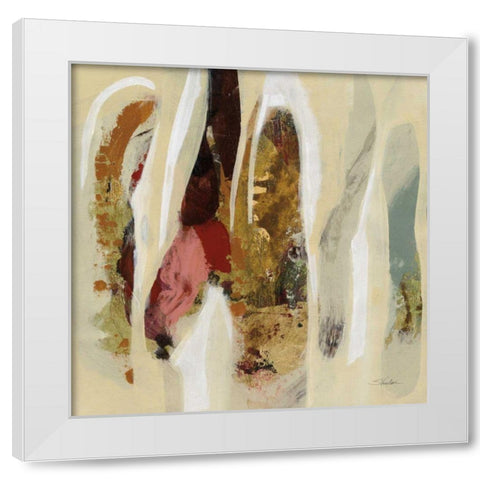 Terracotta Tile I White Modern Wood Framed Art Print by Vassileva, Silvia