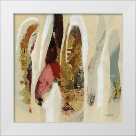 Terracotta Tile I White Modern Wood Framed Art Print by Vassileva, Silvia