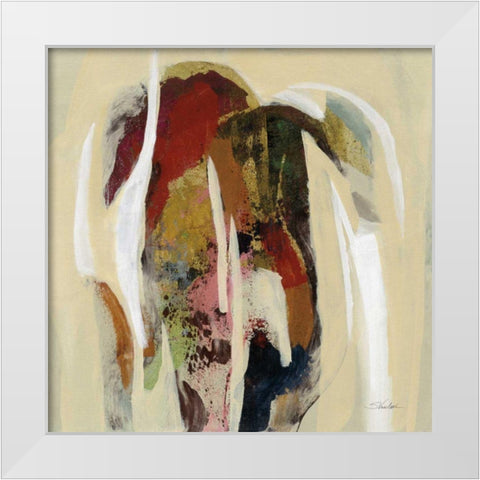 Terracotta Tile II White Modern Wood Framed Art Print by Vassileva, Silvia