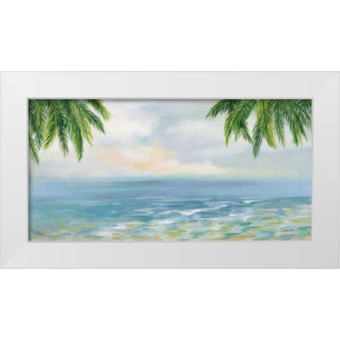 Island Morning White Modern Wood Framed Art Print by Vassileva, Silvia