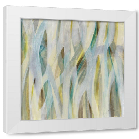 Grassy Meadow White Modern Wood Framed Art Print by Vassileva, Silvia