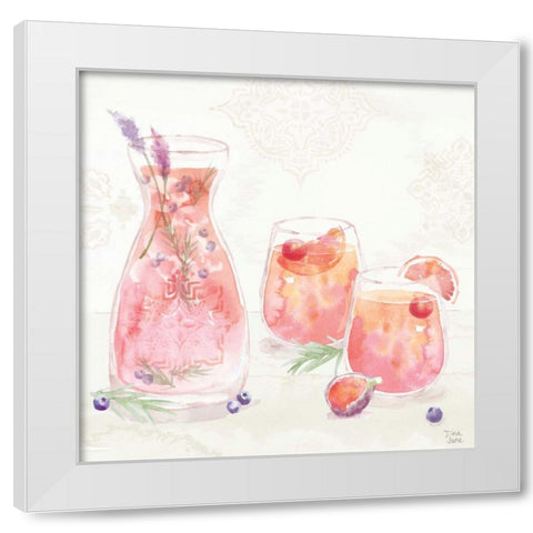 Classy Cocktails II White Modern Wood Framed Art Print by June, Dina