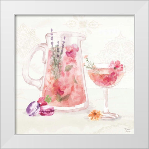 Classy Cocktails IV White Modern Wood Framed Art Print by June, Dina