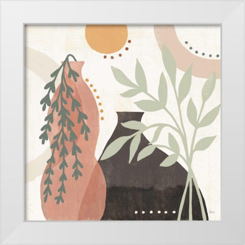 Botanical Form V White Modern Wood Framed Art Print by Charron, Veronique