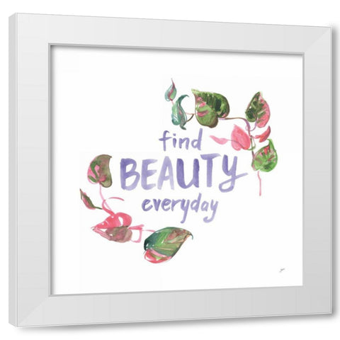 Growing Beauty I White Modern Wood Framed Art Print by Panganiban, Karyn