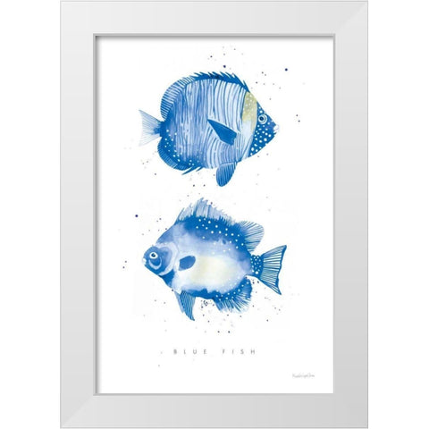 Tropical Fish White Modern Wood Framed Art Print by Charro, Mercedes Lopez