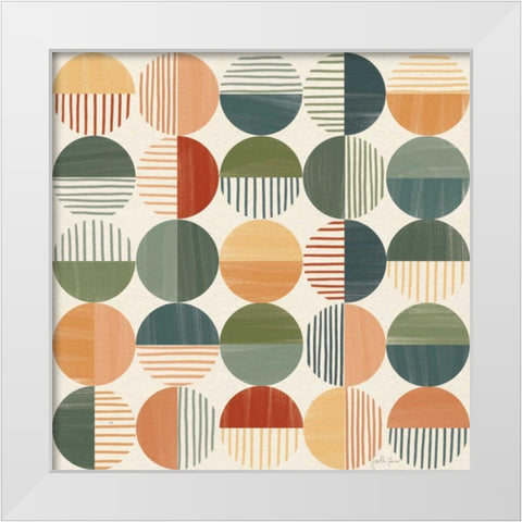 Born to Roam Pattern II White Modern Wood Framed Art Print by Penner, Janelle