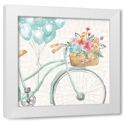 World Tour VIII White Modern Wood Framed Art Print by June, Dina