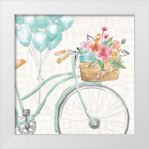 World Tour VIII White Modern Wood Framed Art Print by June, Dina