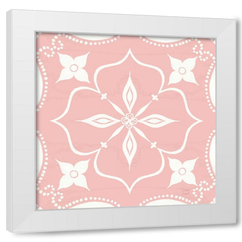 World Tour Pattern IIB White Modern Wood Framed Art Print by June, Dina