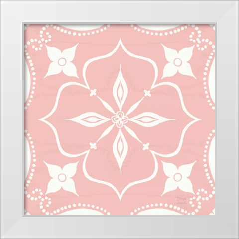 World Tour Pattern IIB White Modern Wood Framed Art Print by June, Dina