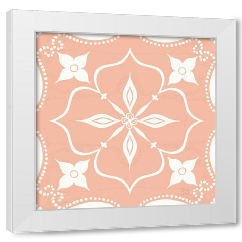World Tour Pattern IIC White Modern Wood Framed Art Print by June, Dina