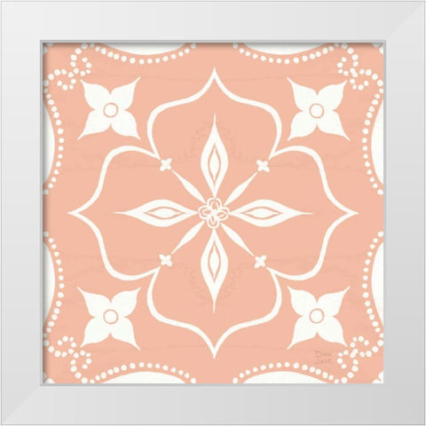 World Tour Pattern IIC White Modern Wood Framed Art Print by June, Dina