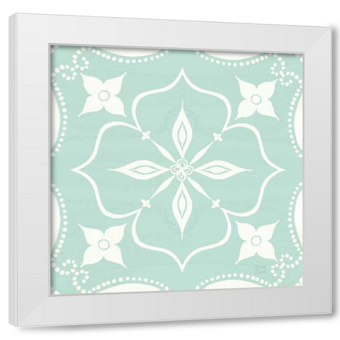 World Tour Pattern IID White Modern Wood Framed Art Print by June, Dina