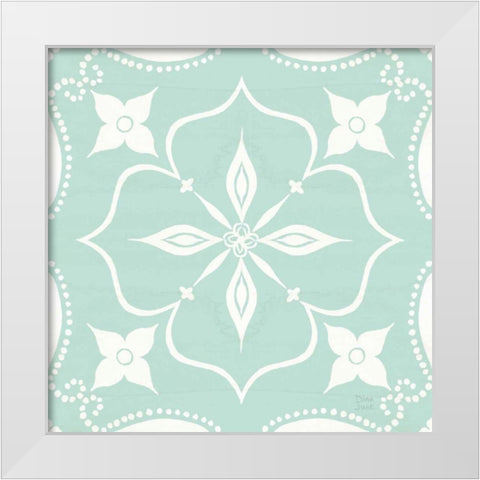 World Tour Pattern IID White Modern Wood Framed Art Print by June, Dina