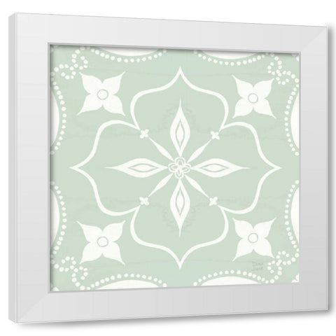 World Tour Pattern IIE White Modern Wood Framed Art Print by June, Dina