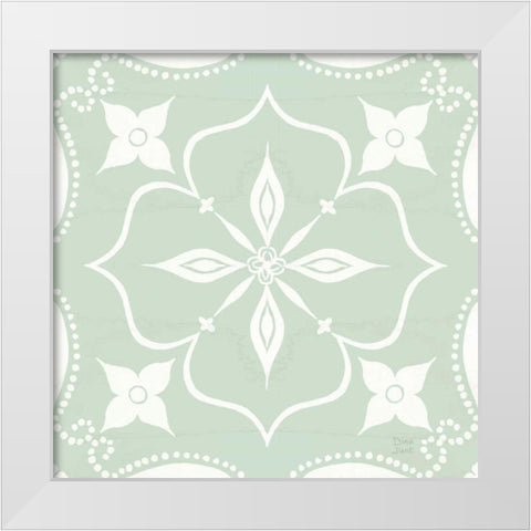 World Tour Pattern IIE White Modern Wood Framed Art Print by June, Dina
