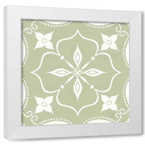 World Tour Pattern IIF White Modern Wood Framed Art Print by June, Dina