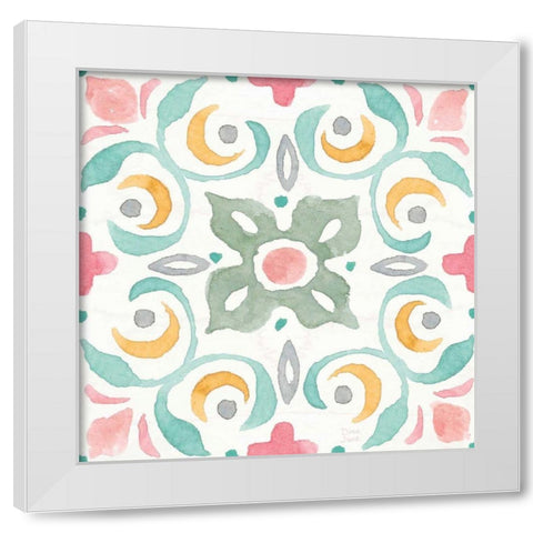 World Tour Pattern VIII White Modern Wood Framed Art Print by June, Dina
