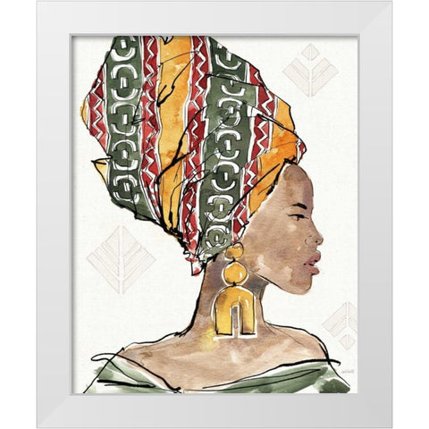 African Flair V White Modern Wood Framed Art Print by Tavoletti, Anne